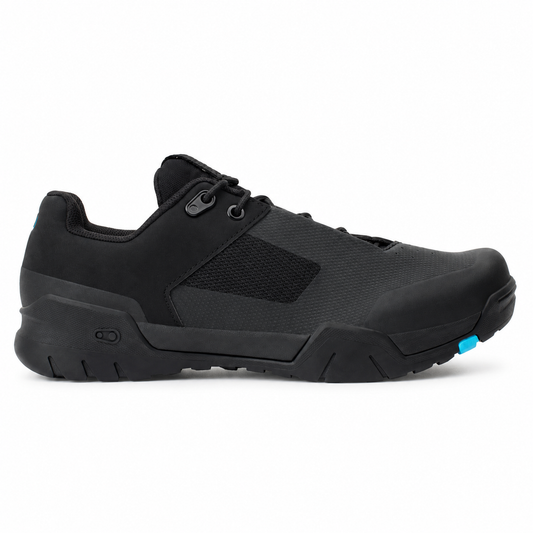 Zapatillas de MTB Crankbrothers Mallet Enduro Lace negras y azules — vista lateral exterior