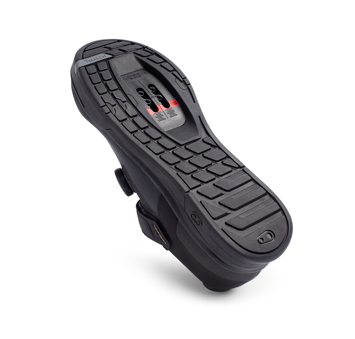 Zapatillas de MTB CRANKBROTHERS MALLET BOA CLIP negras/doradas — vista oblicua de la suela