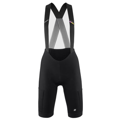 Culote corto con tirantes ASSOS TACTICA SPRING FALL T5 de mujer negro — fondo blanco, 2000 x 2000