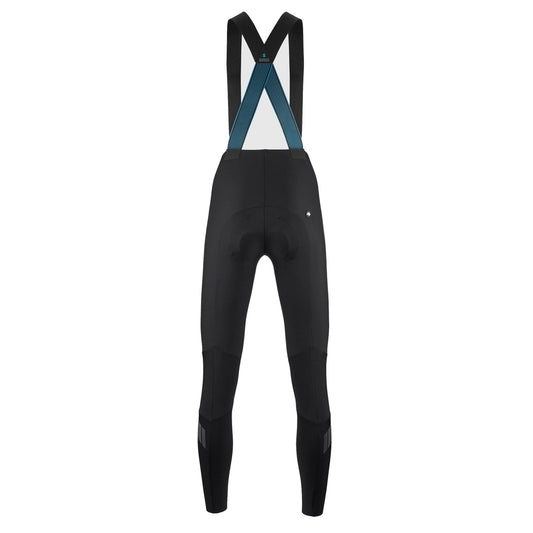 Culote largo con tirantes ASSOS DYORA R HABU WINTER S11 de mujer negro — fondo blanco, 2000 x 2000