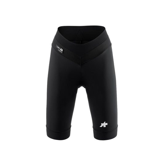 Culote corto ASSOS UMA GT HALF S11 LONG para mujer, negro — fondo blanco, 2000 x 2000