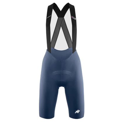 Culote corto con tirantes ASSOS DYORA R S11 para mujer, azul — fondo blanco, 2000 x 2000
