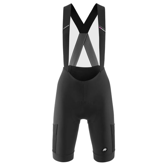 Culote corto con tirantes ASSOS TACTICA KIESKAFER T5 GRAVEL para mujer negro — fondo blanco, 2000 x 2000