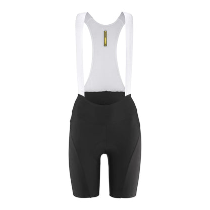 Culote corto con tirantes MAVIC AKSIUM para mujer negro — fondo blanco, 2000 x 2000
