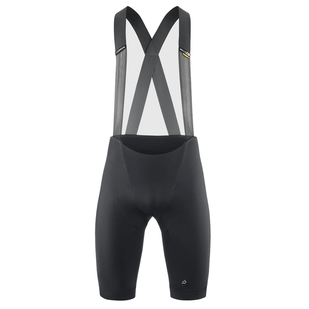 Culote corto con tirantes ASSOS MILLE GTS SPRING FALL S11 negro — fondo blanco, 2000 x 2000