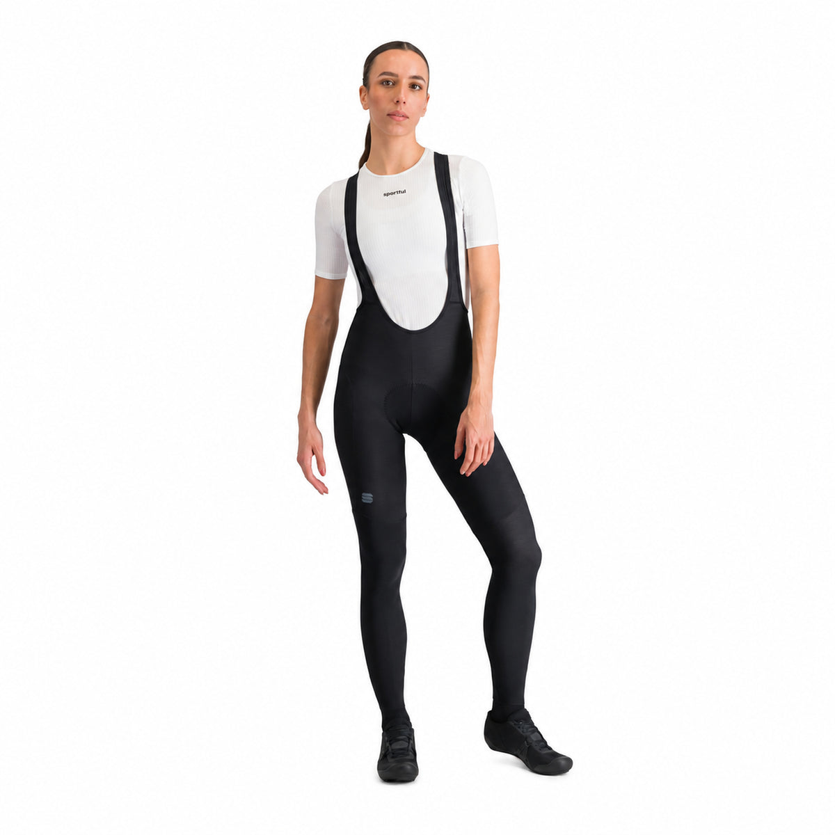 Culote largo con tirantes SPORTFUL PULSE para mujer negro — fondo blanco, 2000 x 2000