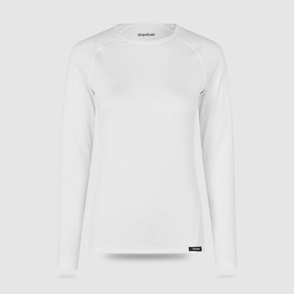 Camiseta interior de manga larga para mujer GRIPGRAB RIDE THERMAL blanca