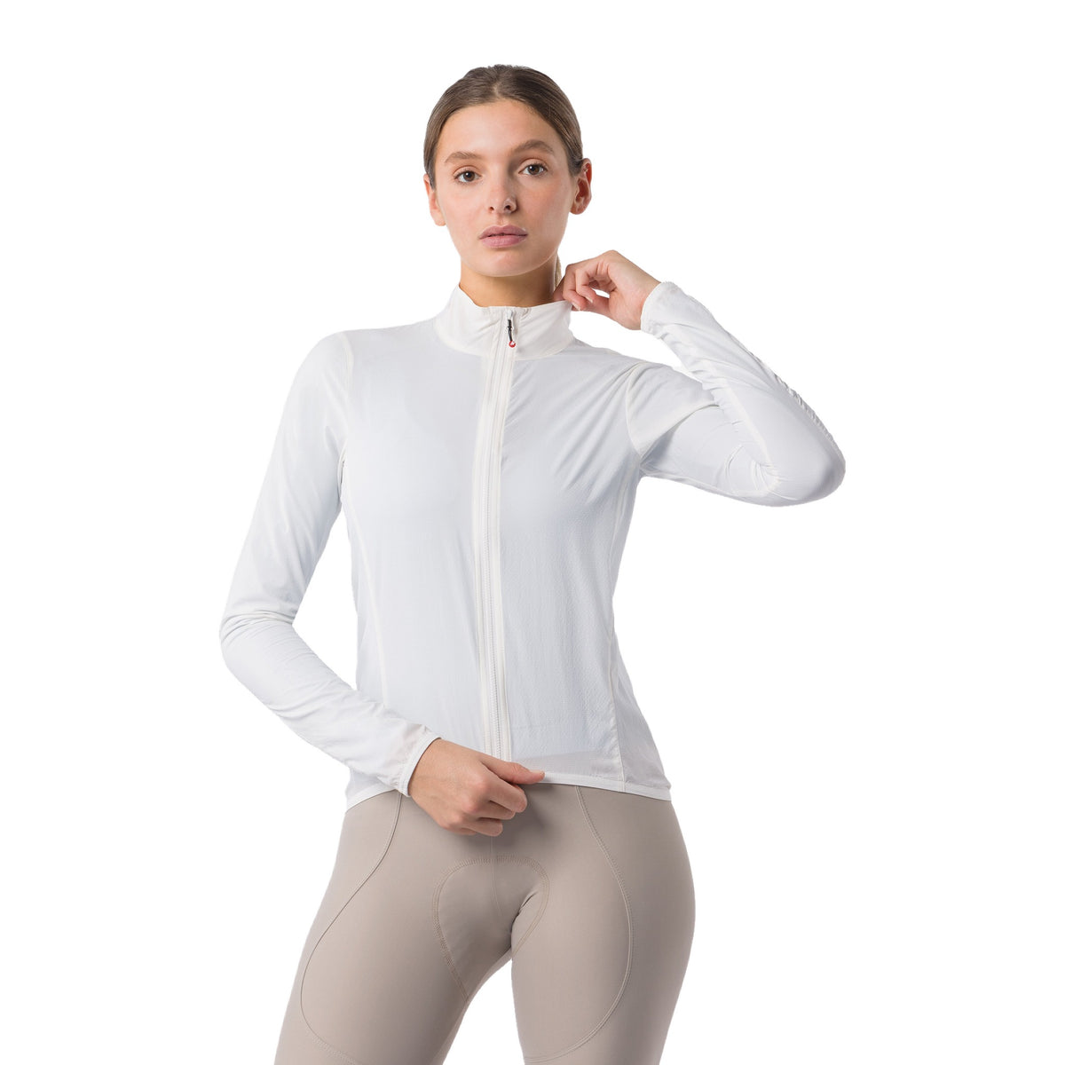 Chaqueta CASTELLI Transition Air de mujer en color marfil – vista frontal