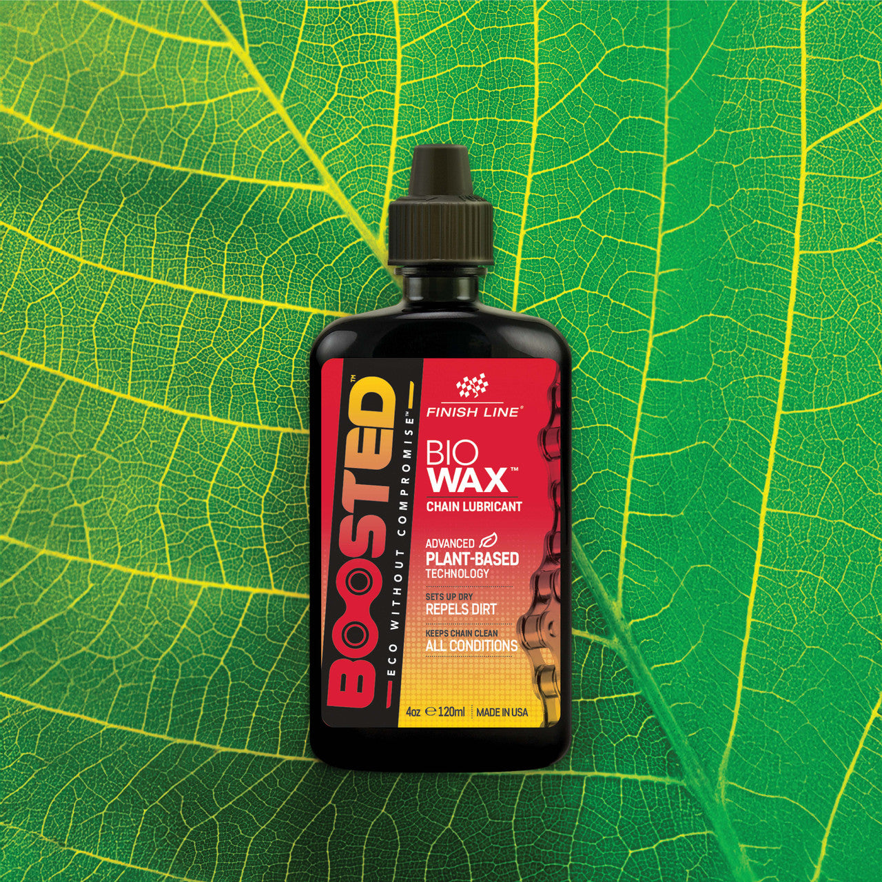 Lubricante para cadenas FINISH LINE BOOSTED™ BIO WAX (120 ml)