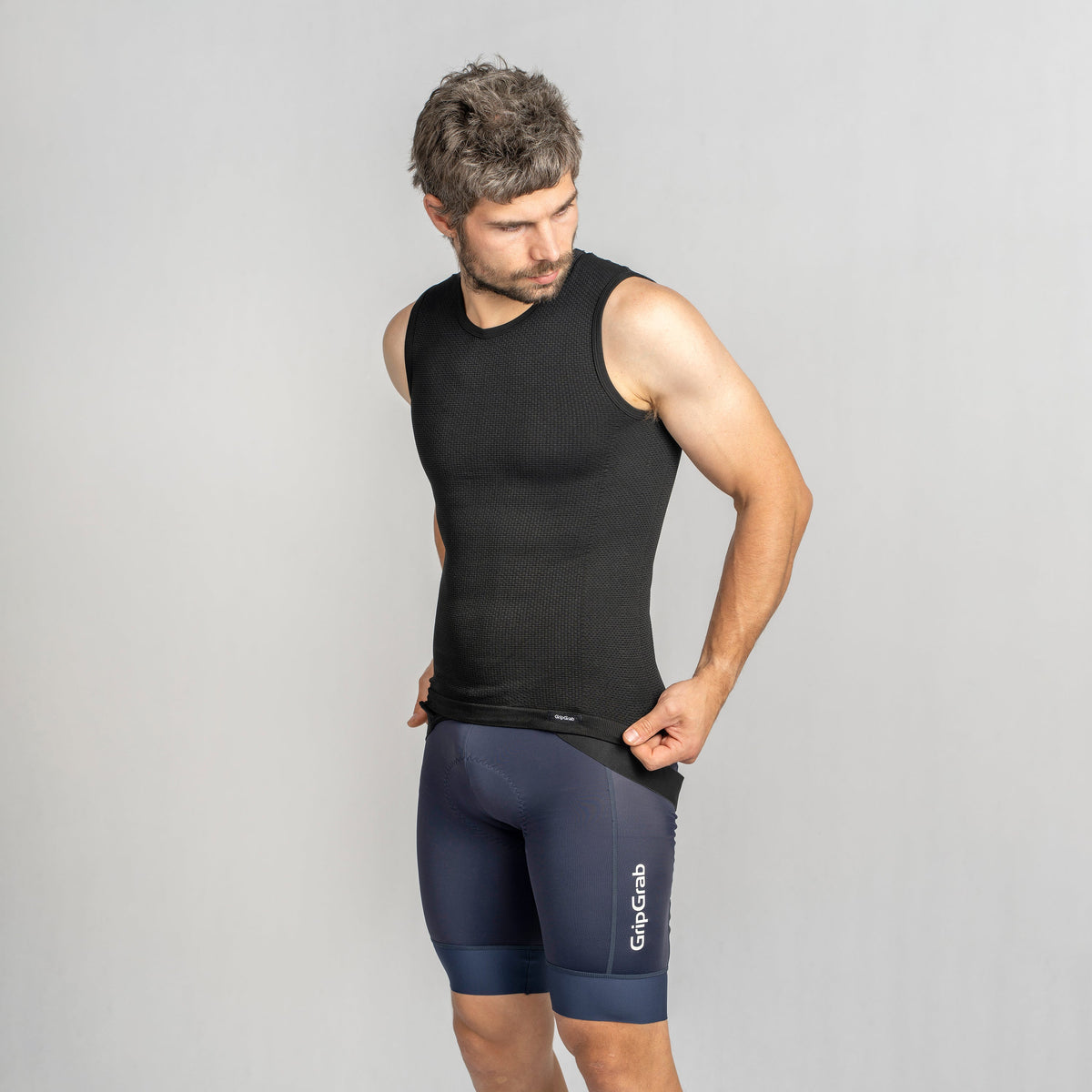 Camiseta interior sin mangas GRIPGRAB PACR PRIMAVERA OTOÑO SIN COSTURAS negra