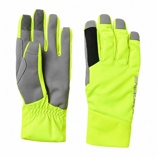 Guantes ENDURA LOOP WATERPROOF amarillos sobre fondo blanco
