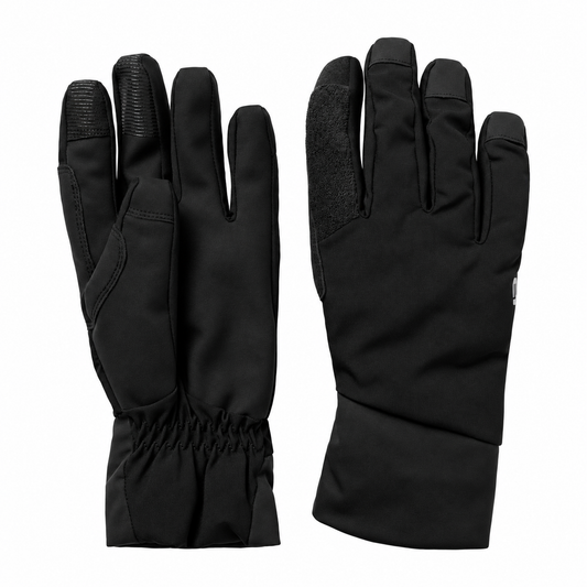 Guantes ENDURA LOOP WATERPROOF negros sobre fondo blanco