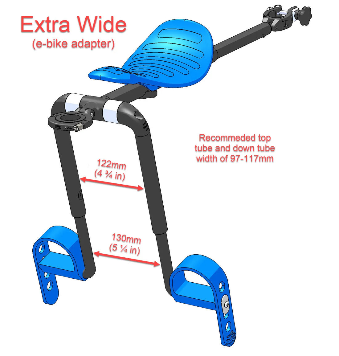 Kit adaptador MAC RIDE E-Bike, tubos extra anchos 13cm
