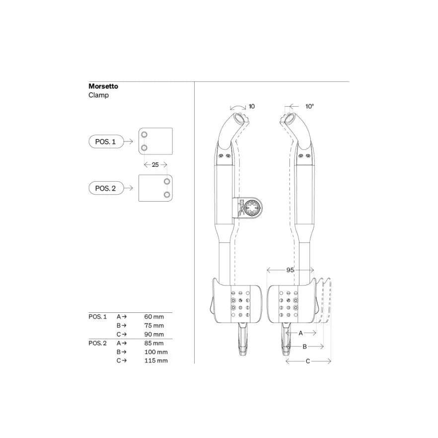 Extensiones de manillar DEDA FAST PRO para blips Shimano