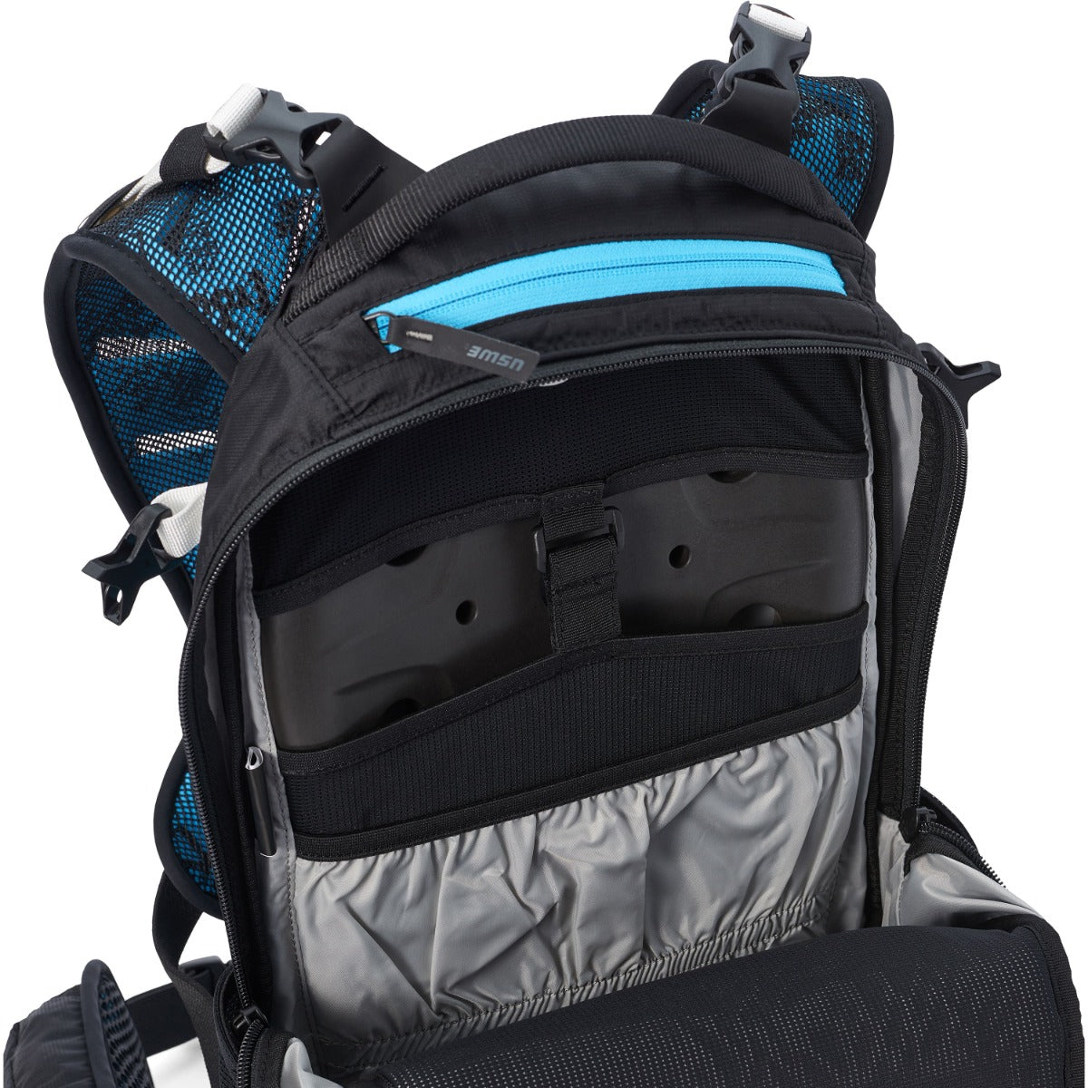 Mochila USWE FLOW 16 L con bandolera integrada Negro/Azul