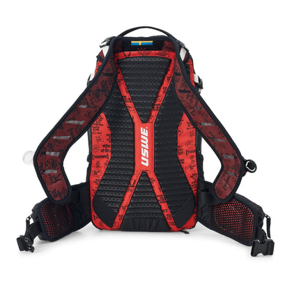 Mochila con Protección Dorsal Integrada USWE FLOW 16 L Negro/Rojo