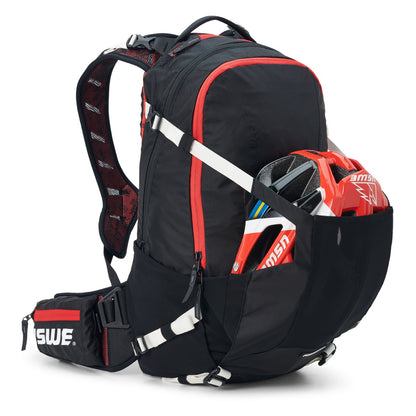 Mochila con Protección Dorsal Integrada USWE FLOW 16 L Negro/Rojo