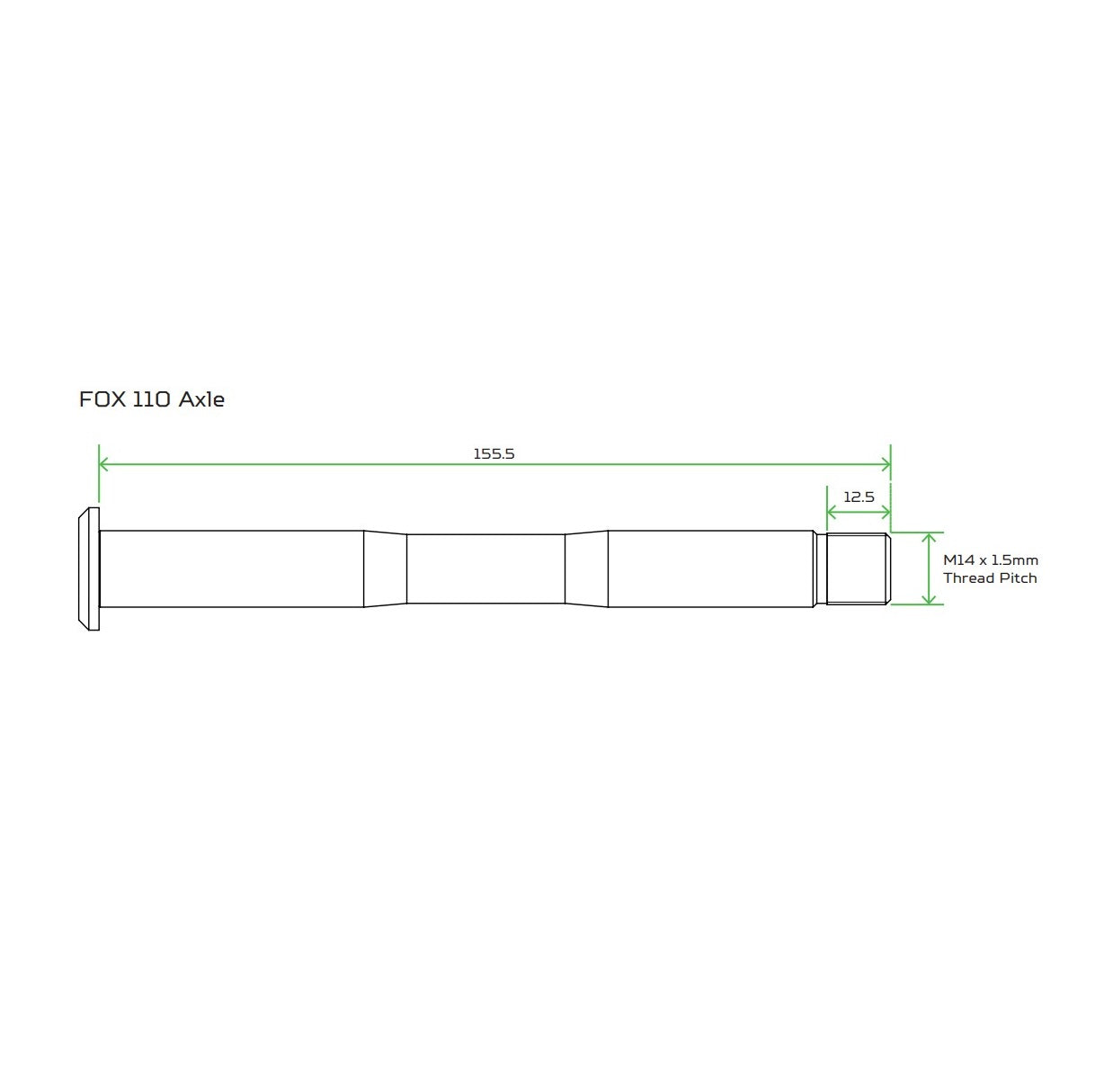 Eje de rueda delantera HOPE para horquilla FOX 36/38 Plata