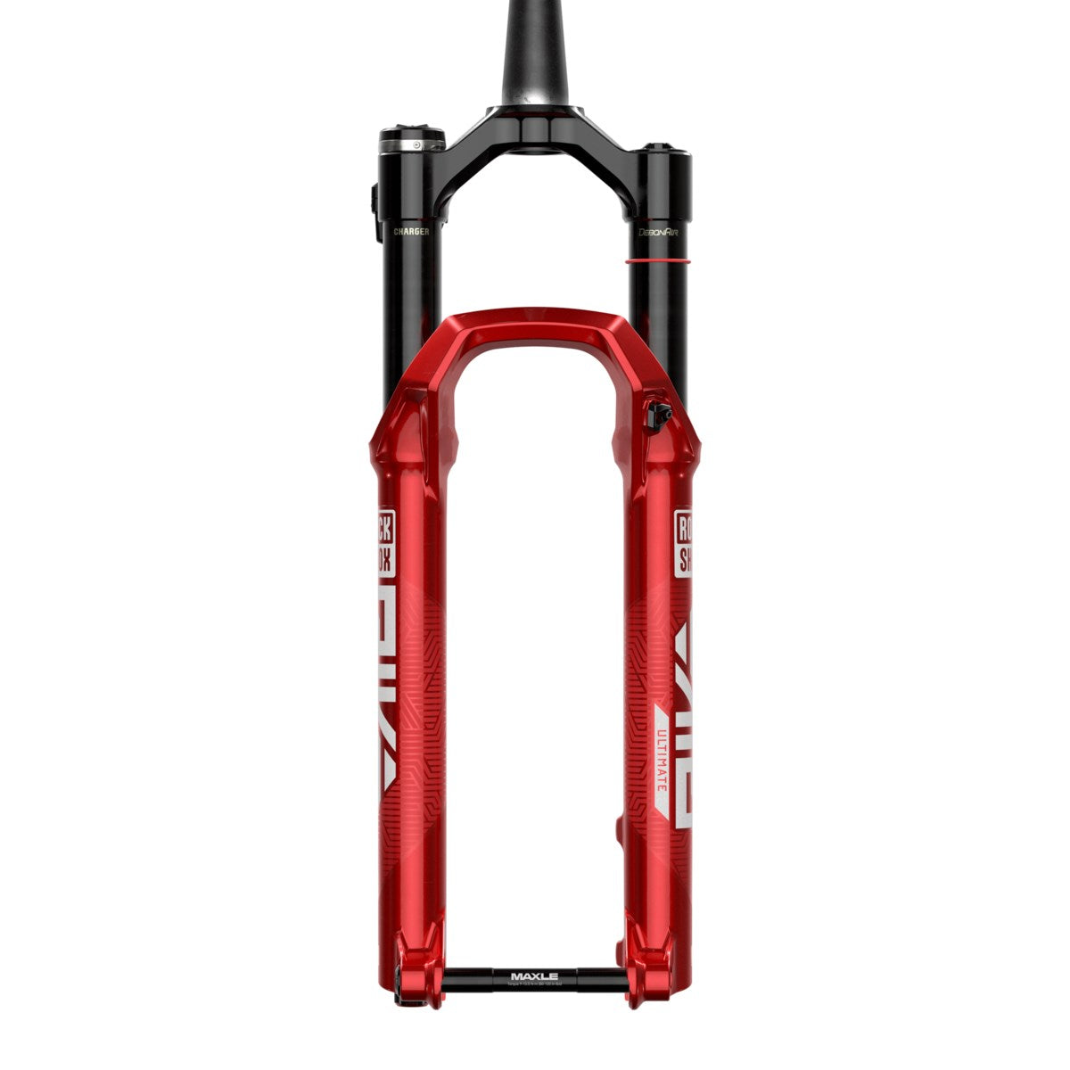 Horquilla ROCKSHOX PIKE ULTIMATE FLIGHT ATTENDANT roja - vista frontal
