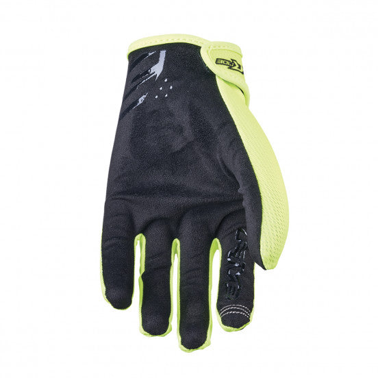 Guantes FIVE XR-RIDE Junior Split Negro/Amarillo fluorescente
