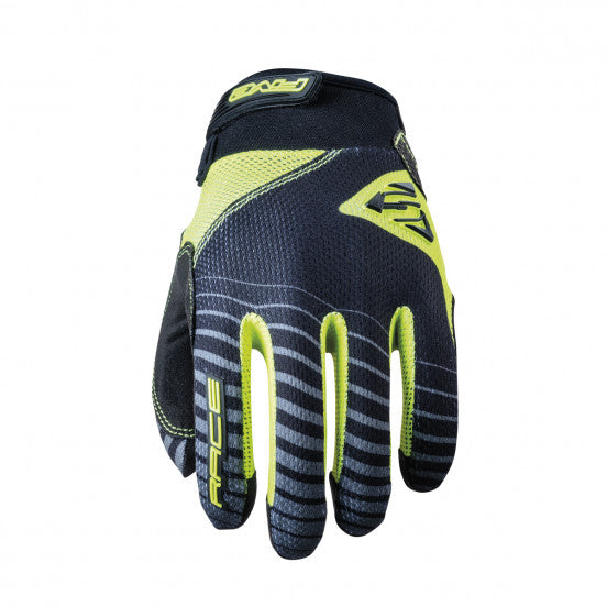 Guantes FIVE BMX RACE Junior amarillo fluorescente