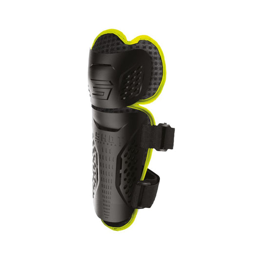Rodilleras SHOT Optimal 2.0 para adulto - Negro/Amarillo neón