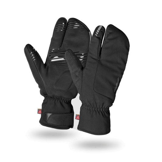 Guantes GRIPGRAB NORDIC 2 CORTAVIENTOS PARA FRÍO EXTREMO TIPO LANGOSTA negros