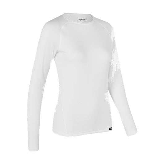 Camiseta interior de manga larga para mujer GRIPGRAB RIDE THERMAL blanca
