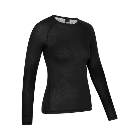 Camiseta interior térmica de manga larga para mujer GRIPGRAB CICLISMO negra