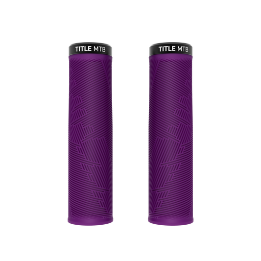 Puños Title MTB FORM Lock-On XL Violeta - par vista de frente
