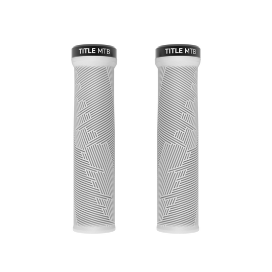 Puños Title MTB FORM Lock-On Blanco - par vista frontal