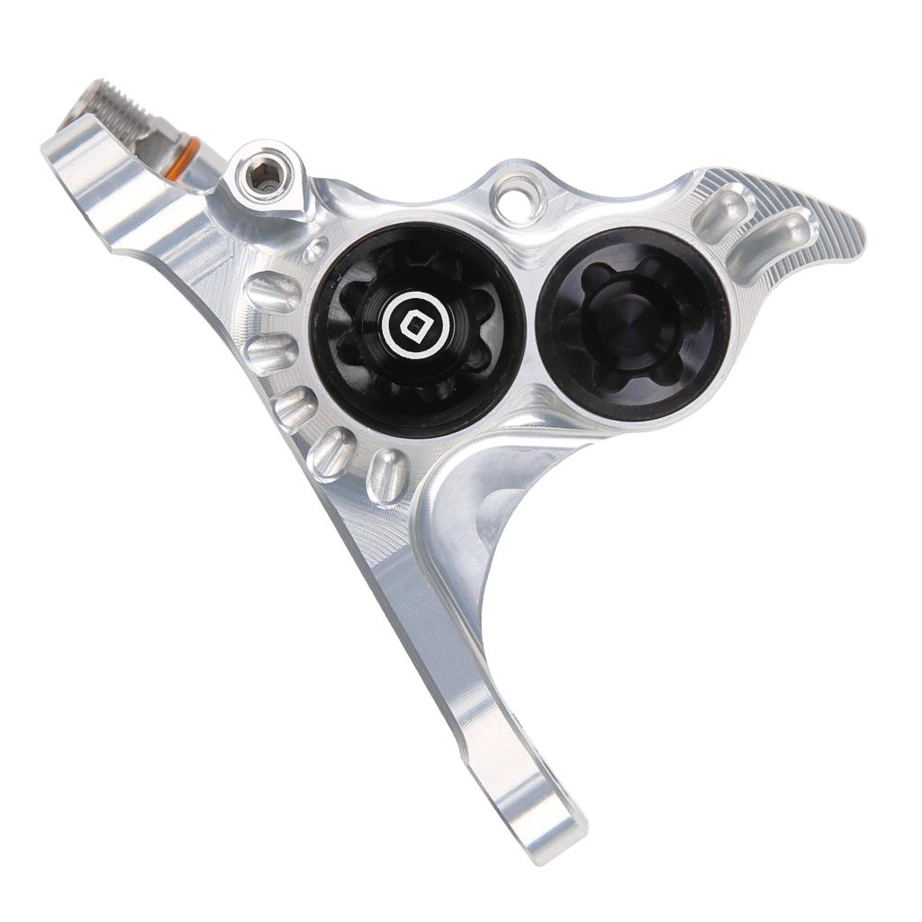 Pinza de Freno Delantera Hidráulica HOPE RX4+ FMF (+20) 70mm 4 Pistones DOT Plata