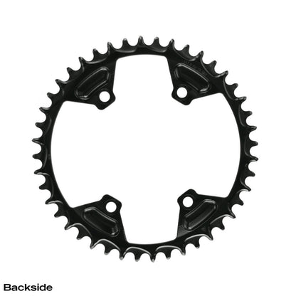 Plato monoplato de 12 velocidades ALUGEAR GRX negro, vista posterior