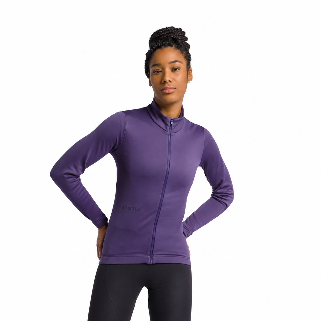Chaqueta SPORTFUL CLASSIC 2 para mujer en violeta, vista frontal sobre fondo blanco