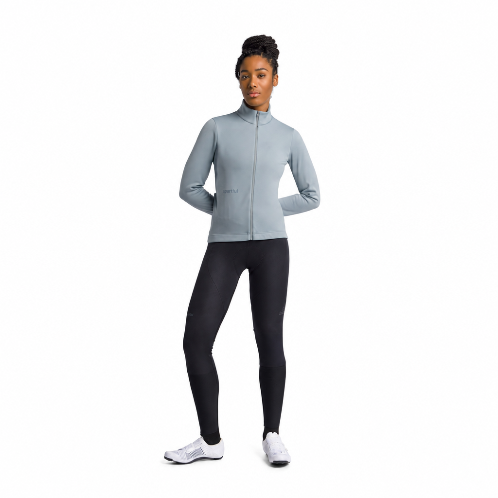 Chaqueta SPORTFUL CLASSIC 2 para mujer gris, vista de cuerpo entero sobre fondo blanco