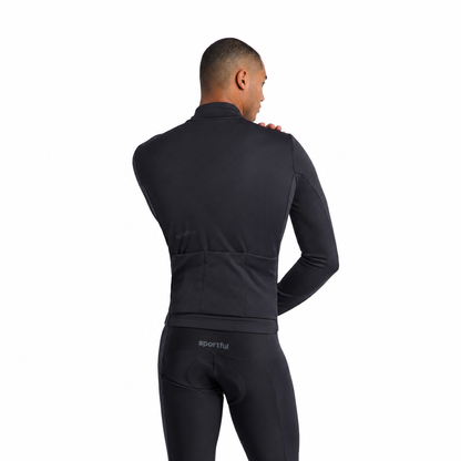 Chaqueta SPORTFUL CLASSIC 2 negra, vista trasera sobre fondo blanco