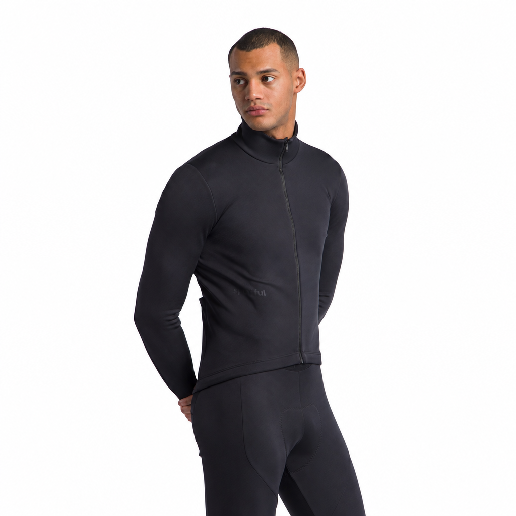 Chaqueta SPORTFUL CLASSIC 2 negra, vista de tres cuartos sobre fondo blanco