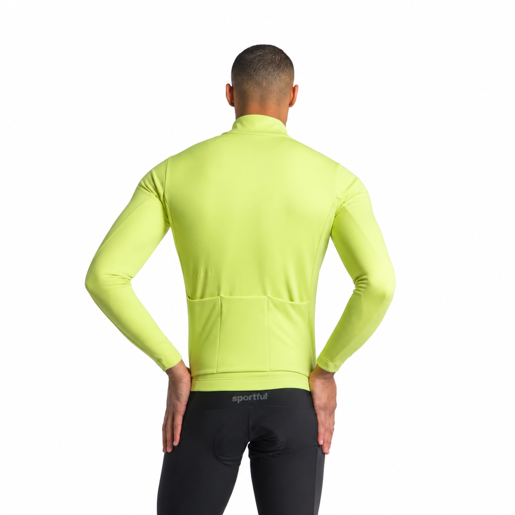 Chaqueta SPORTFUL CLASSIC 2 amarilla, vista trasera sobre fondo blanco