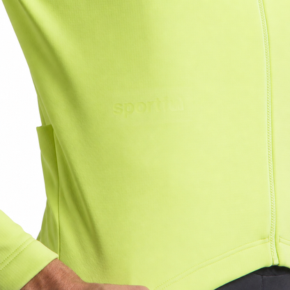 Chaqueta SPORTFUL CLASSIC 2 amarilla, detalle sobre fondo blanco