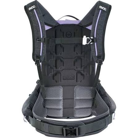 Mochila con protector dorsal EVOC TRAIL PRO 16 L, color violeta