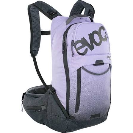 Mochila con protector dorsal EVOC TRAIL PRO 16 L, color violeta
