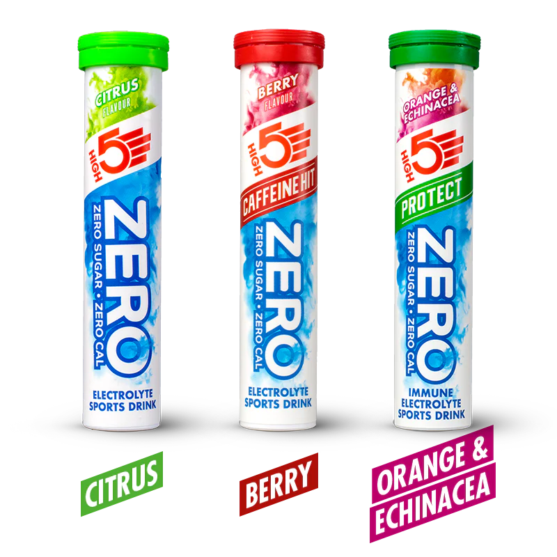3x20 Envase High5 ZERO VARIETY PACK Pastillas Frutos Rojos Cafeína/Limón/Naranja