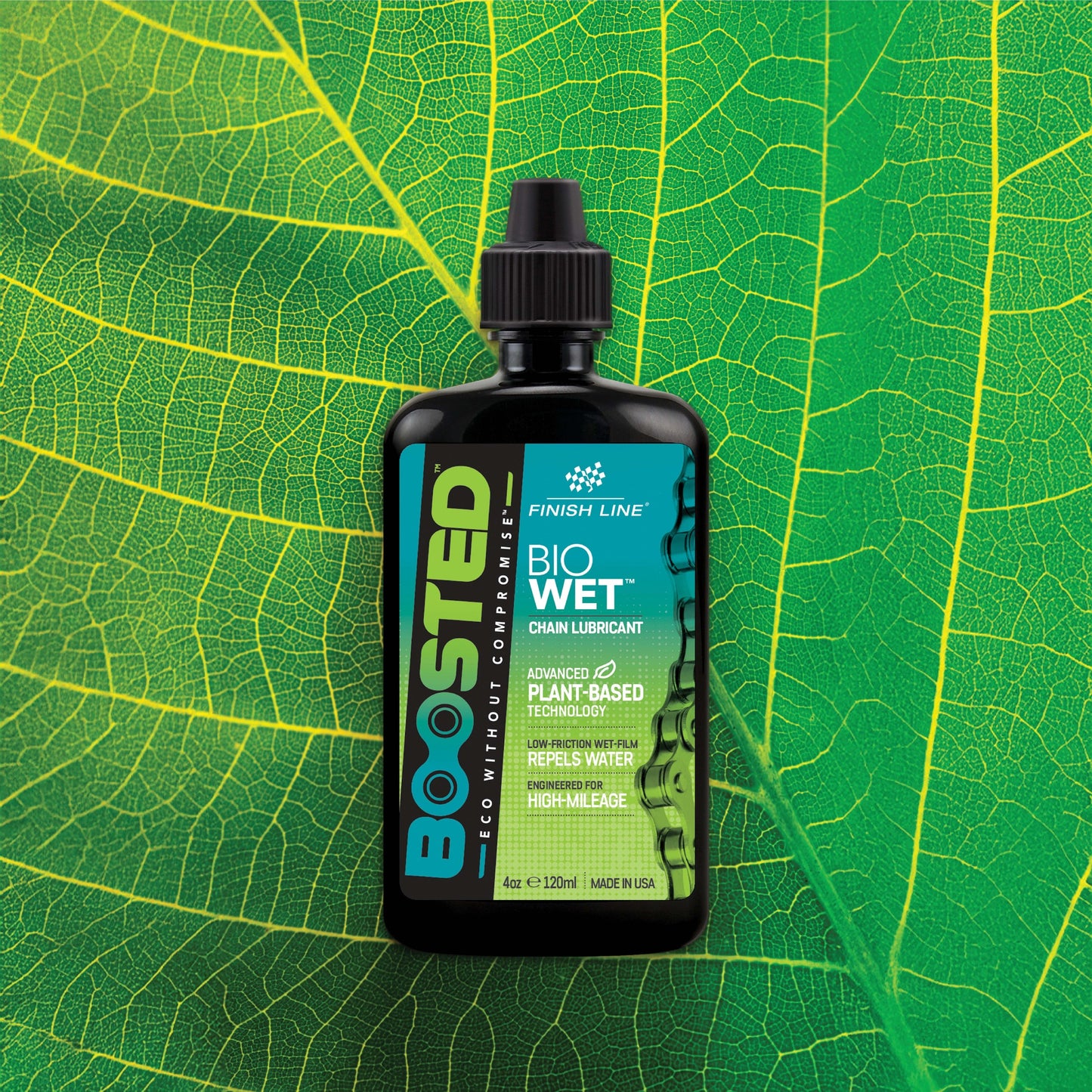 Lubricante para cadenas FINISH LINE BOOSTED™ BIO WET (120 ml)