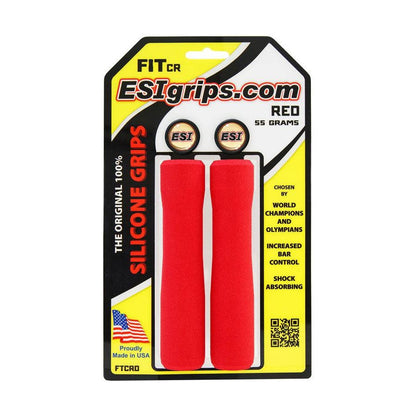 Grips ESI FIT CR (CHUNKY/RACER'S EDGE COMBO) 130 mm Rojo