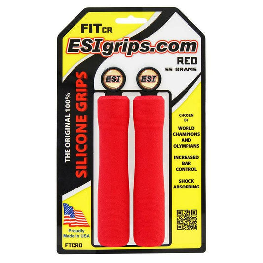 Puños ESI FIT CR (CHUNKY/RACER'S EDGE COMBO) 130 mm Rojo