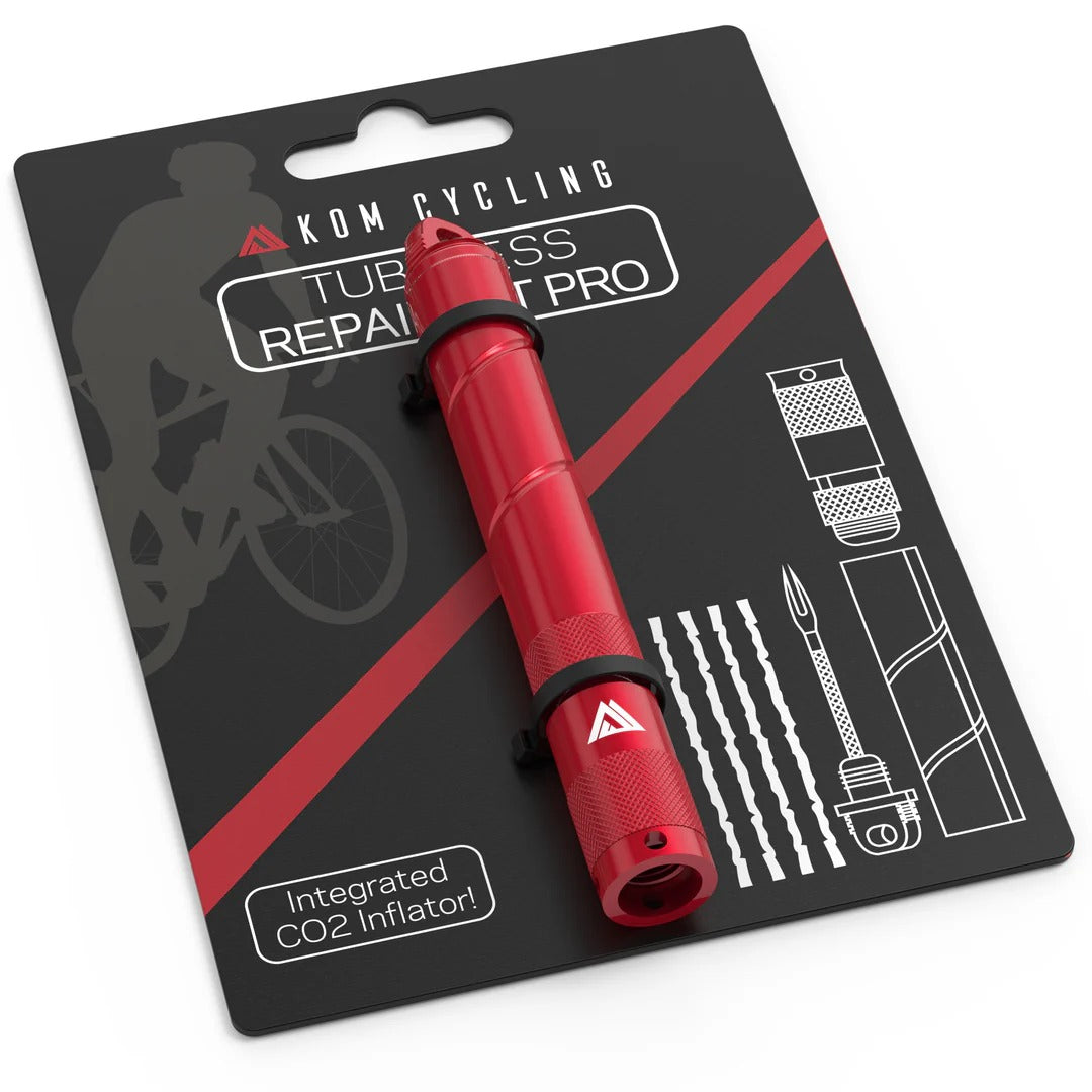 Kit de reparación KOM CYCLING Tubeless PRO Rojo