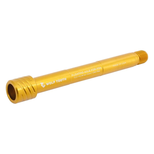 Eje de rueda delantera WOLF TOOTH para horquillas FOX 36/38 15x110 mm Boost Gold