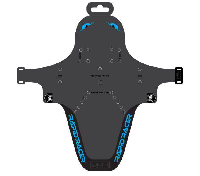 RRP EnduroGuard Guardabarros estándar (horquillas de 80 a 120 mm) Negro/Azul cielo