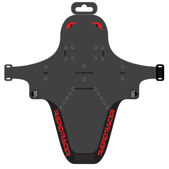 RRP EnduroGuard Guardabarros estándar (horquillas de 80 a 120 mm) Negro/Rojo