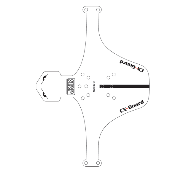 Guardabarros Delantero RRP CX GUARD Blanco